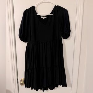 Z Supply Puff Sleeve Tiered Mini Dress